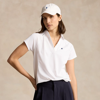 Rlx Golf Tailored Fit Mesh Polo Shirt In Ceramic White