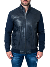 MACEOO MEN'S LEATHER MAP JACKET