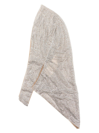 Giuseppe Di Morabito Crystal-embellished Mesh Beanie In Neutrals