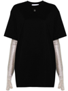 GIUSEPPE DI MORABITO GIUSEPPE DI MORABITO T-SHIRT STYLE DRESS WITH FINGERLESS GLOVES
