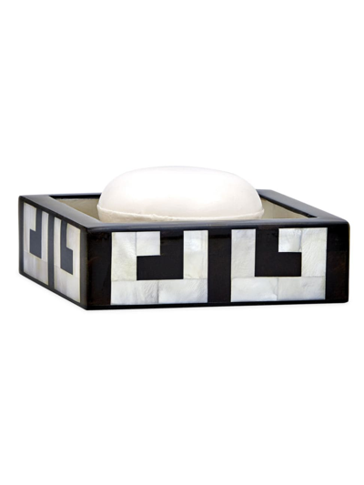 Labrazel Greek Key Soap Dish In Ivory Ebony