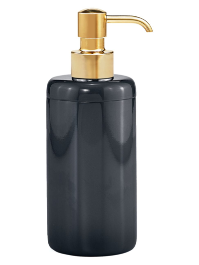 Labrazel Dome Black Gloss Pump Dispenser In Polished Gold