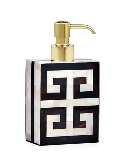 Labrazel Greek Key Pump Dispenser In Unplated Brass
