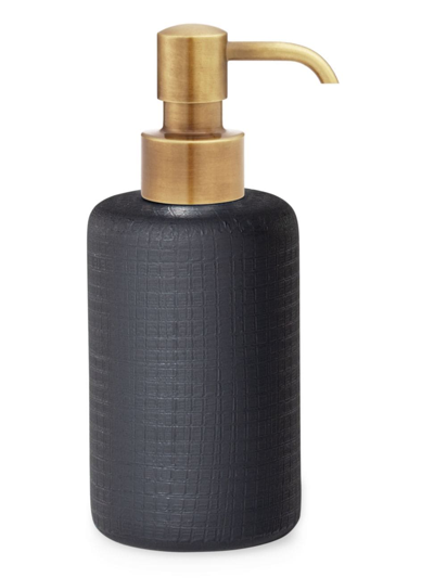 Labrazel Cambric Black Pump Dispenser In Burnished Brass