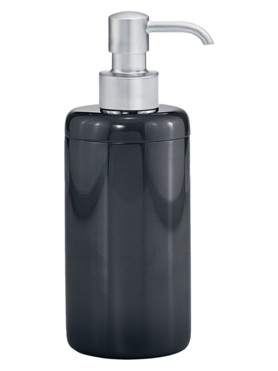 Labrazel Dome Black Gloss Pump Dispenser In Satin Chrome