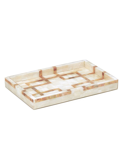 Labrazel Parquet Vanity Tray In Ivory Champagne