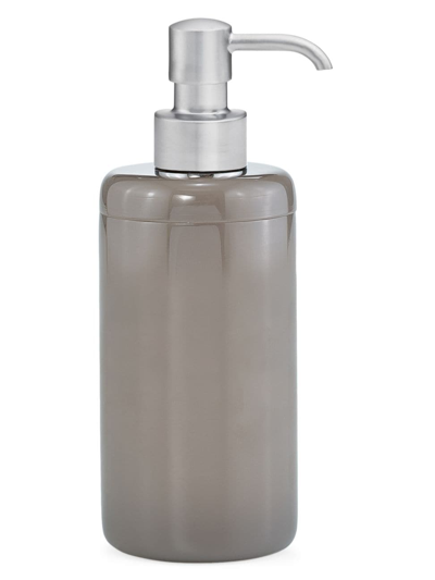Labrazel Dome Grey Gloss Pump Dispenser In Satin Nickel