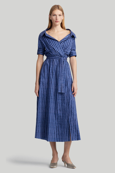 Altuzarra Lydia Striped Midi Dress In Eventide