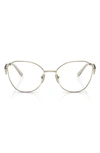 Prada 54mm Round Optical Glasses In Gold