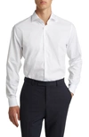 Nordstrom Bilbury Trim Fit Tech-smart Coolmax® Non-iron Dress Shirt In White Bilbury Texture