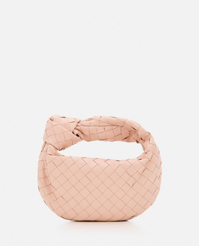 Bottega Veneta Mini Jodie Leather Handbag In Rose