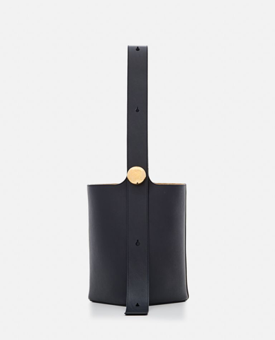 LOEWE WOMEN'S MEDIUM PEBBLE BLACK LEATHER BAG - LOEWE