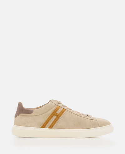 Hogan H365 Leather Low-top Sneakers In Beige