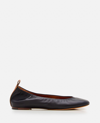 Lanvin Leather Ballerinas In Black