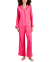 INC INTERNATIONAL CONCEPTS SATIN NOTCH COLLAR PACKAGED PAJAMA SET, CREATED FOR MACY'S