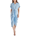 STEVE MADDEN WOMEN'S TORI TIE-FRONT MIDI SHIRTDRESS