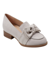 Bandolino Houndstooth Print Bow Loafer In Sand- Textile