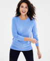 STYLE & CO PETITE CREWNECK SWEATER, CREATED FOR MACY'S
