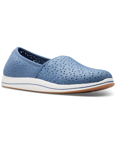 Clarks Women's Cloudsteppers Breeze Emily Perforated Loafer Flats In Blue