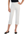 Jm Collection Embellished Pull-on Capri Pants, Created For Macy's In White