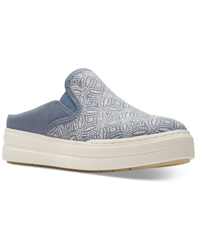 Clarks Women's Audreigh Cove Round-toe Fabric Slides In Blue