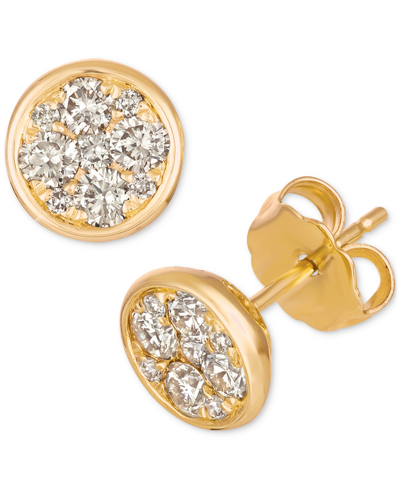 Le Vian Strawberry & Nude Diamond Cluster Stud Earrings (1/2 Ct. T.w.) In 14k Rose Gold (also Available In Y In Yellow Gold