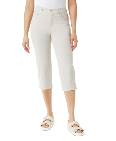 Gloria Vanderbilt Women's Amanda High-rise Straight-leg Capri Jeans In Stonewood Beige