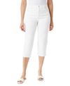 Gloria Vanderbilt Petite Shape Effect High Rise Pull On Denim Bermuda Shorts In Vintage White