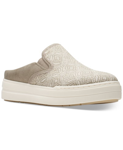 Clarks Women's Audreigh Cove Round-toe Fabric Slides In Grey