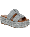 Zodiac Izzy Raffia Platform Sandal In Blue