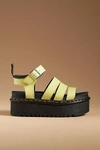 Dr. Martens' Dr. Martens Womens Lime Green Blaire Multi-strap Coated-leather Sandals In Green