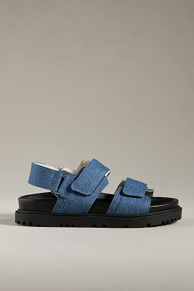 Maeve Slingback Double Sandals In Blue