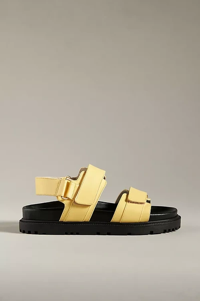 Maeve Slingback Double Sandals In Yellow