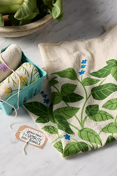 Terrain Tea Towel Set, Herbs