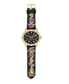 ED HARDY WOMEN'S QUARTZ MATTE BLACK SILICONE STRAP ANALOG WATCH 38MM