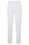 Hugo Boss Regular-fit Chinos With Hidden Drawcord And Tapered Leg In White