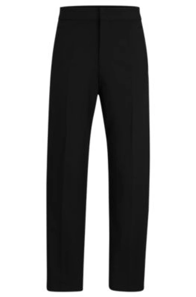 Hugo Slim-fit Trousers With Studded Side Seams In Black