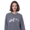 Minnie Rose Cashmere Ski Mogul Crewneck Sweater In Grey