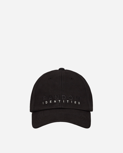 Random Identities Logo Embroidered Cap In Black