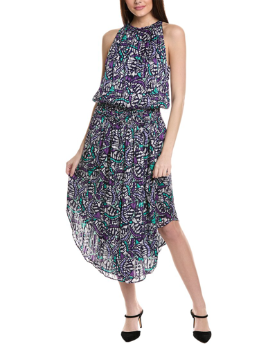 Ramy Brook Butterfly Printed Audrey Maxi Dress In Blue