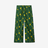 Burberry Dandelion Floral-print Flared Trousers In Ivy