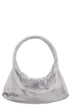 Nina Joyce Mesh Top Handle Bag In Silver