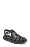 Prada Black Rubber Sandals With Tech Straps And Buckle Closure In Nero