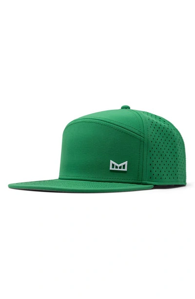 Melin Trenches Icon Hydro Performance Snapback Hat In Kelly Green