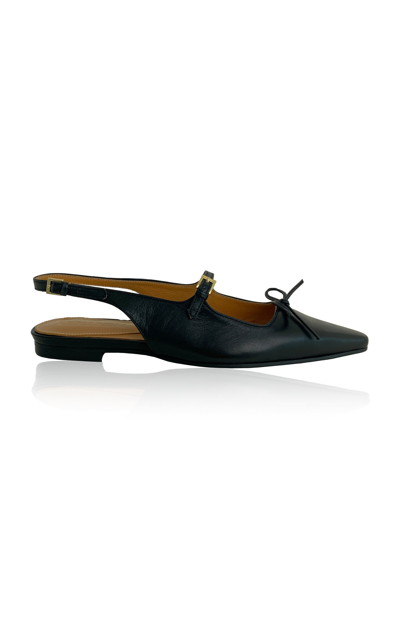 Reike Nen Nabi Slingback Leather Flats In Black