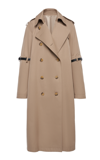 Coperni Hybrid Belted Long Trench Coat In Neutral