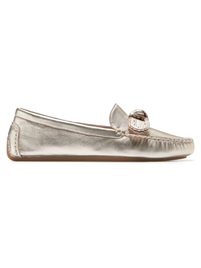 Cole Haan Women's Bellport Bow Leather Loafers In Soft Gold