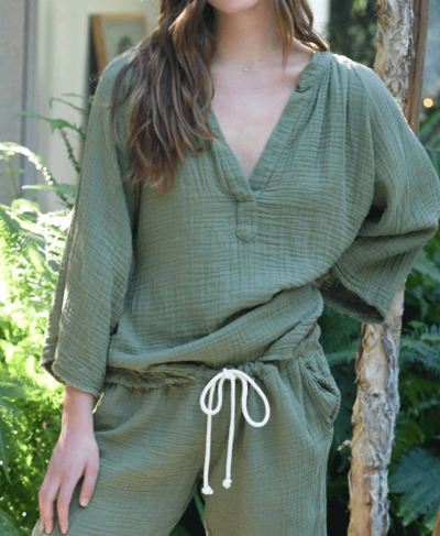 9seed Marrakesh Top In Olive In Green