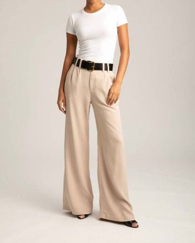 Sprwmn Pleated Trouser In Beige