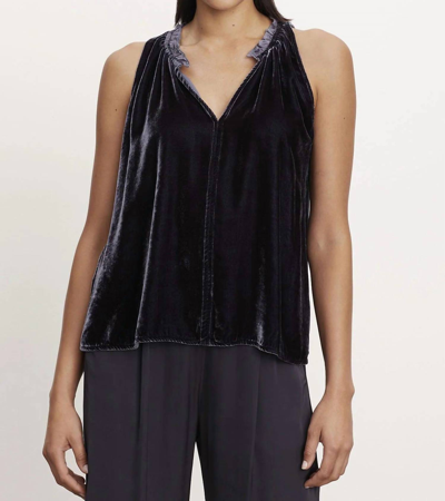 Velvet By Graham & Spencer Prima Sleeveless Top In Navy In Blue